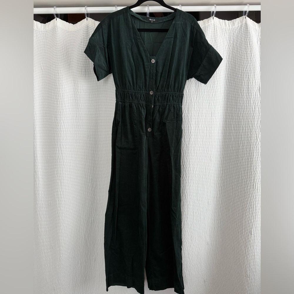 Madewell Green V-Neck Romper